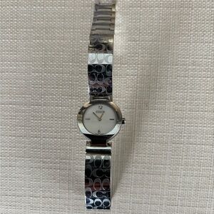 Coach Metallic Watch with Signature Design